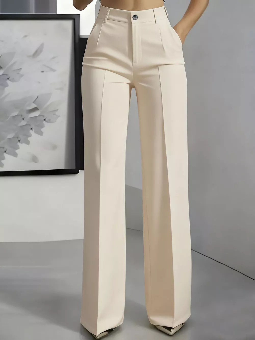 Full Size High-Waisted Wide-Leg Pants Plus Size