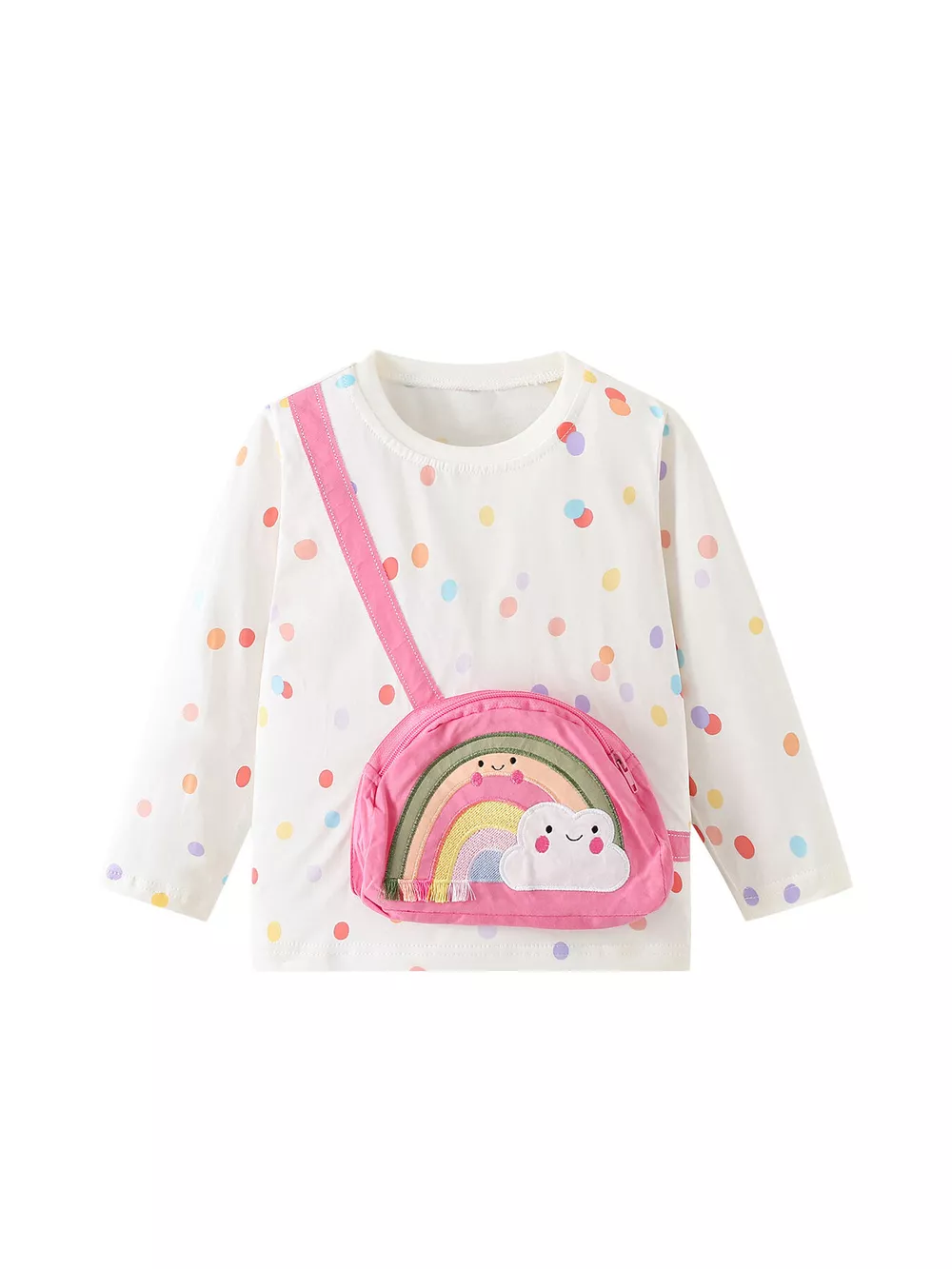 Children's Polka Dot Bag Applique T-Shirt, image 2