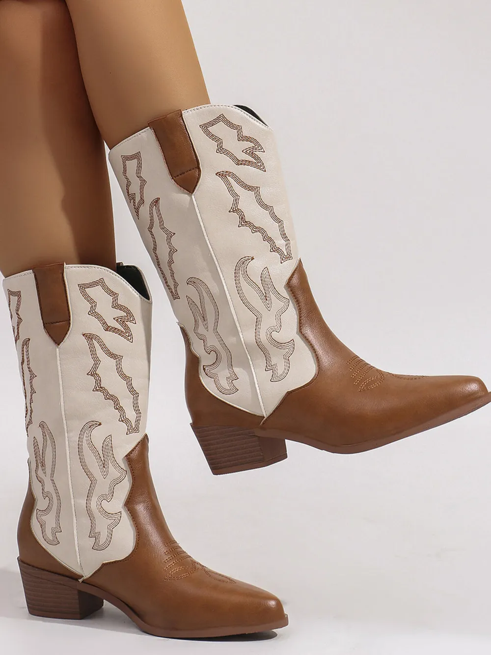 Point Toe Block Heels Boots, image 5