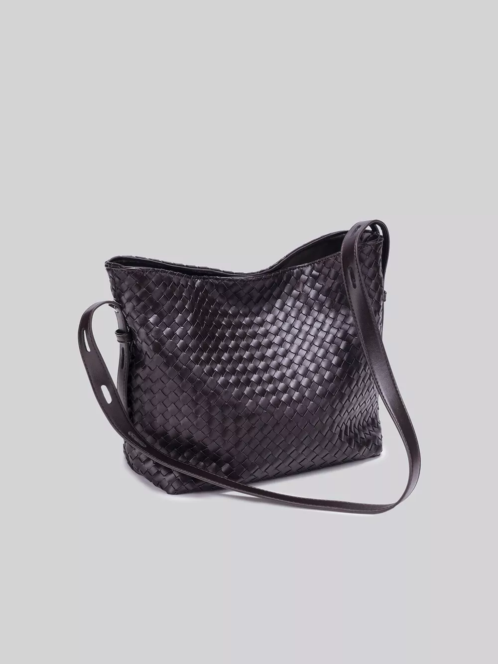 Woven Leather Hobo Shoulder Bag, image 8