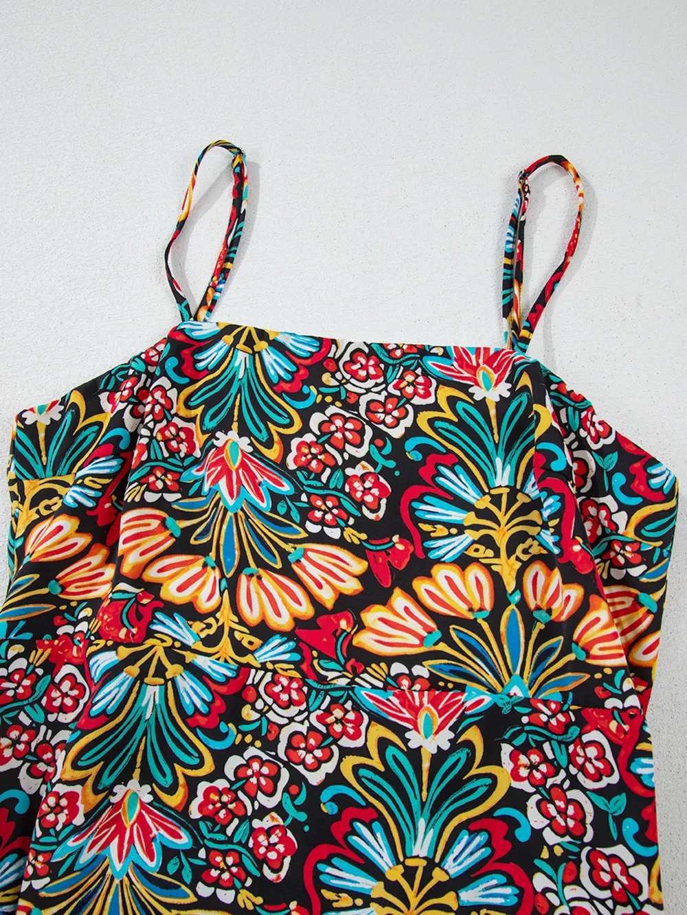 Floral Print Thin Straps High Waist Maxi Dress, image 5