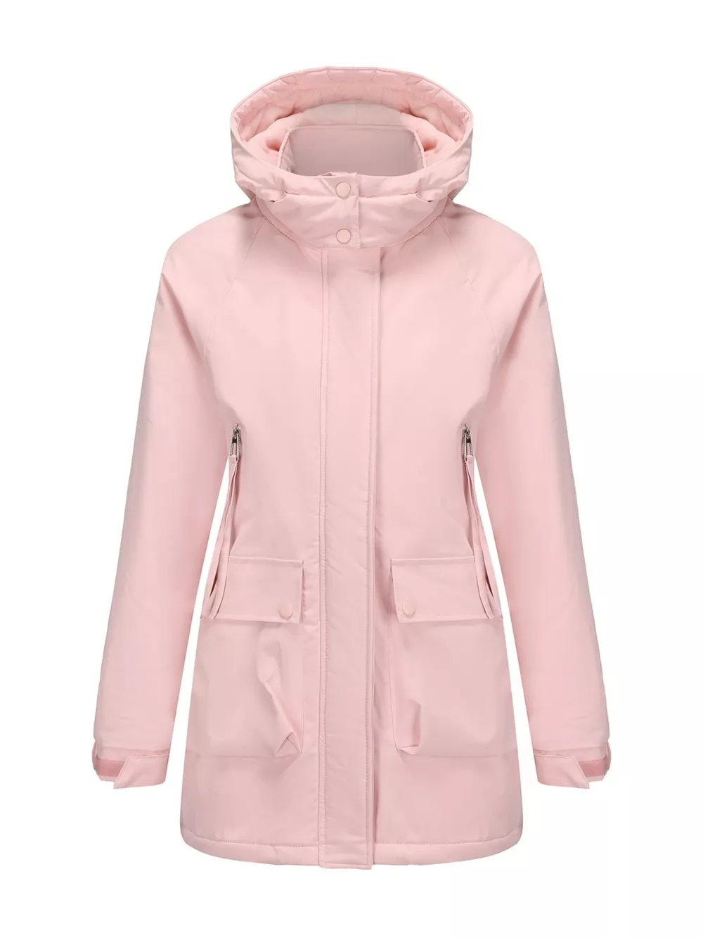 Full Size Zip Up Hooded Parka Outerwear Plus Size, image 29