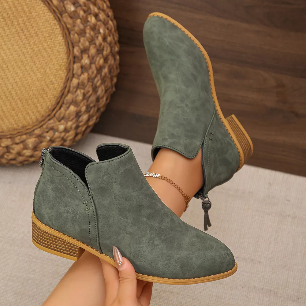Point Toe Block Heels Boots, image 2