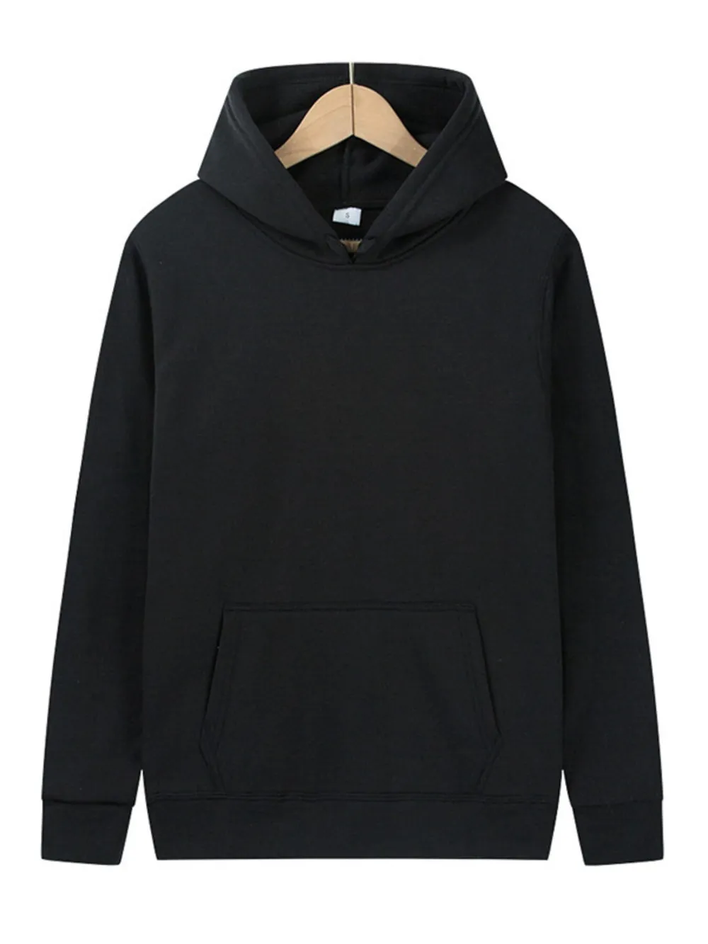 Men's Full Size Kangaroo Pocket Long Sleeve Hoodie Plus Size