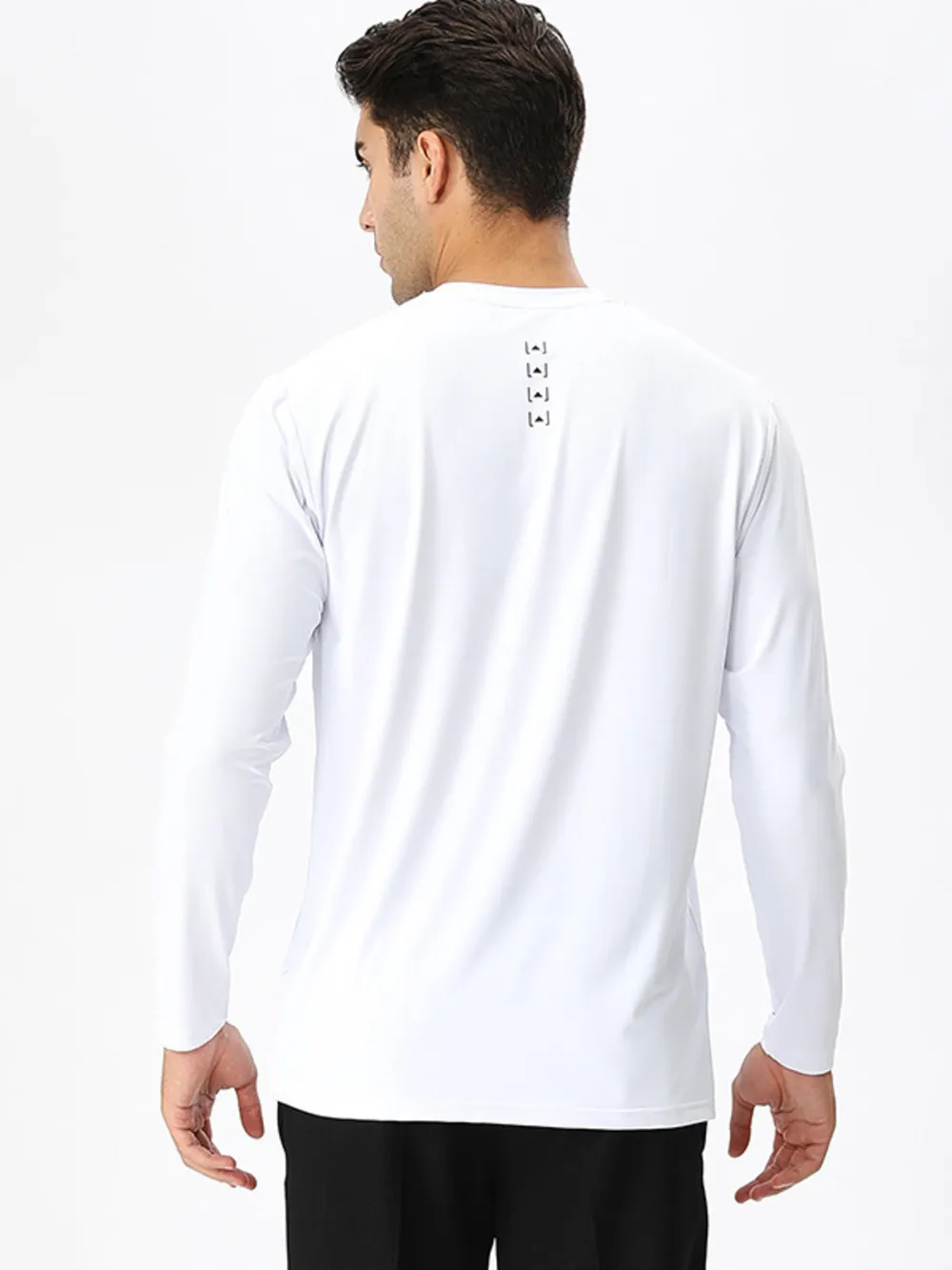 Men's Plus Size Round Neck Long Sleeve Active T-Shirt, image 3