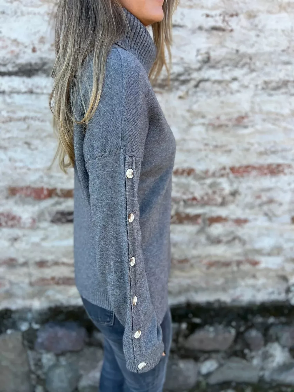 Full Size Turtleneck Long Sleeve Sweater Plus Size, image 8