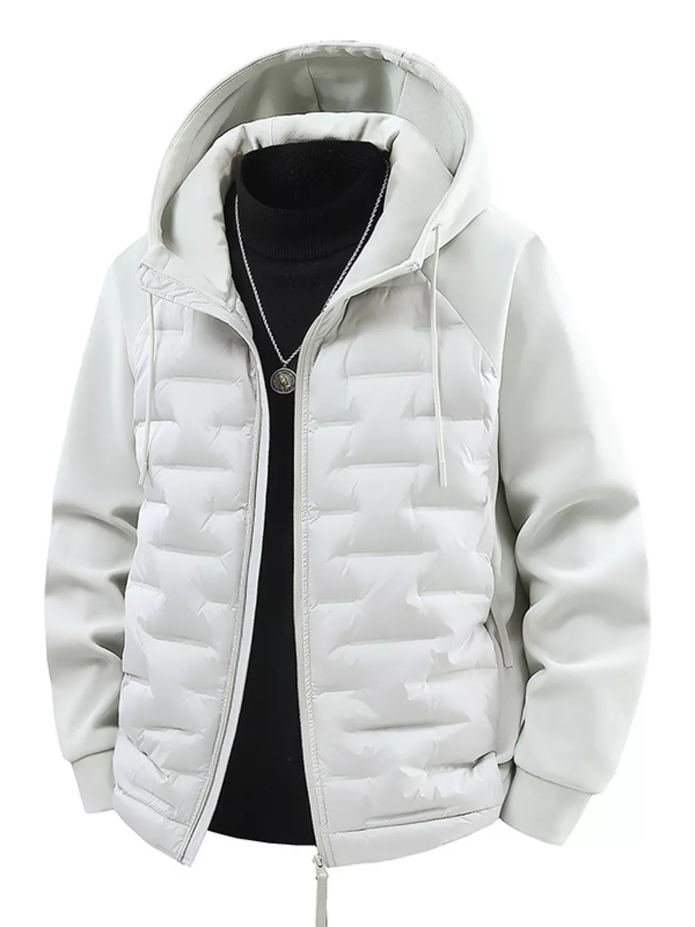 Men's Plus Size Hooded Padded Jacket, image 6