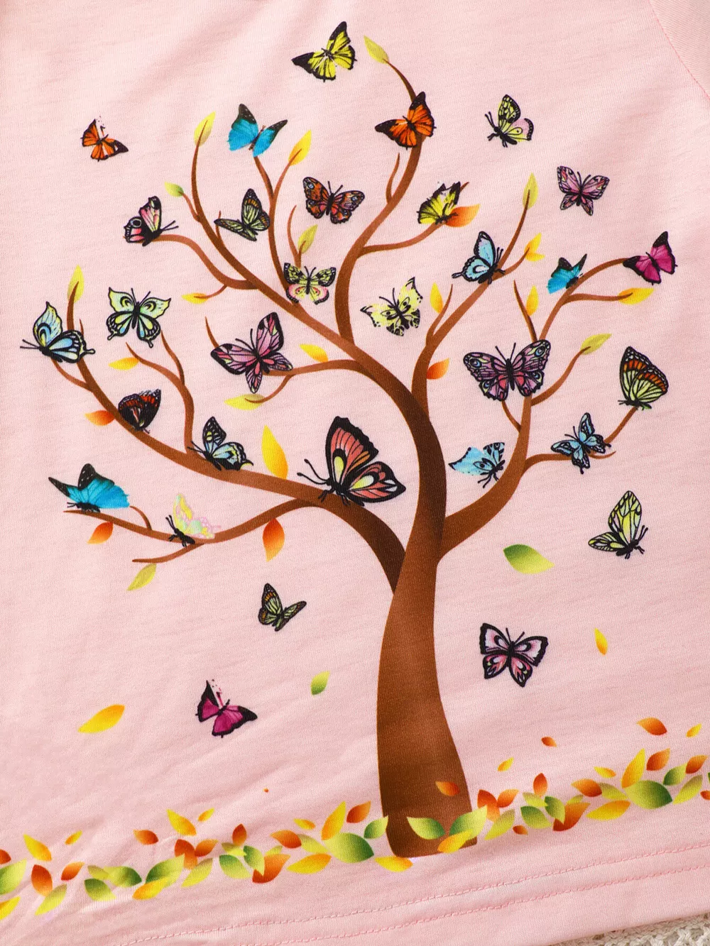 Children's Butterfly Tree Graphic Casual T-Shirt, image 9