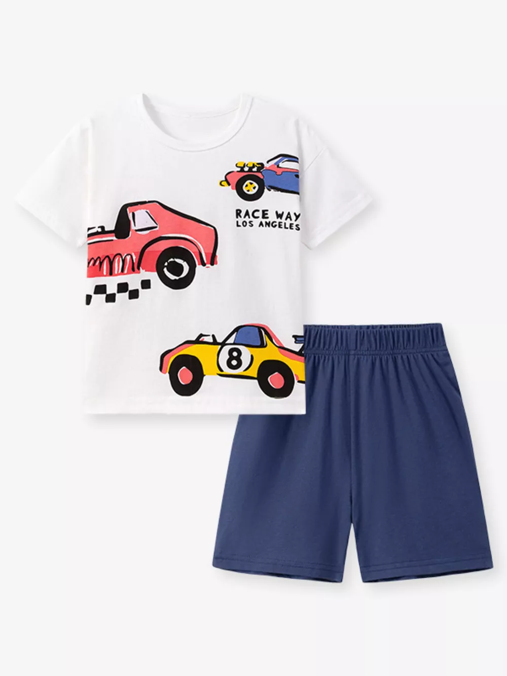 Children's Racing Car T-Shirt and Shorts Set, image 3