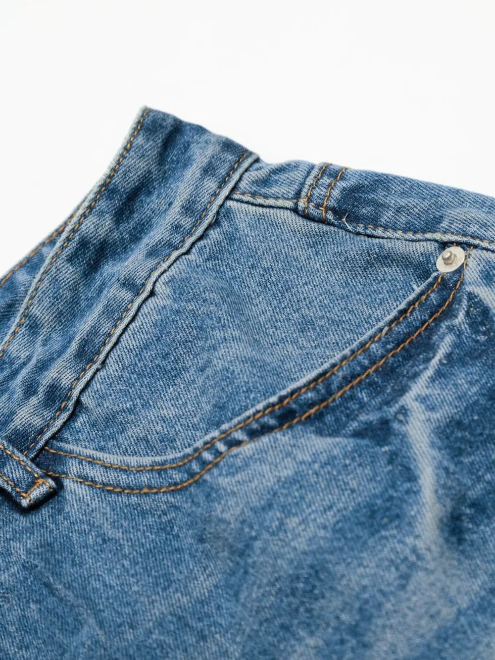 Men's Wide Leg Relaxed Fit Denim Shorts, image 4