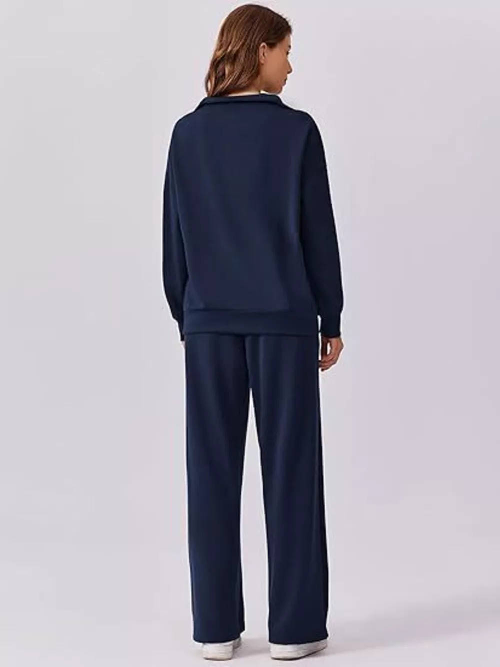Relaxed Fit Quarter-Zip Top and Pants Set, image 17