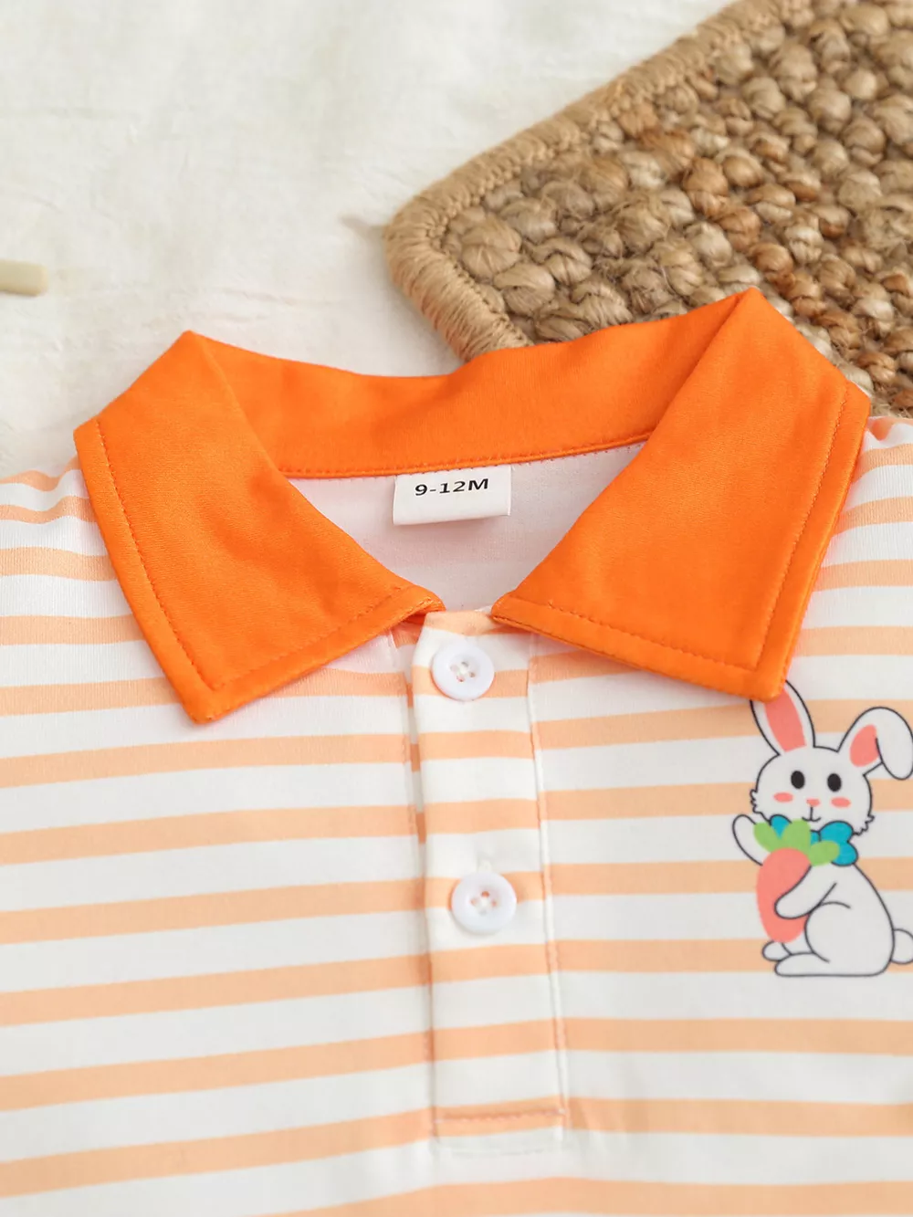 Children's Striped Polo Shirt & Solid Shorts Set, image 2