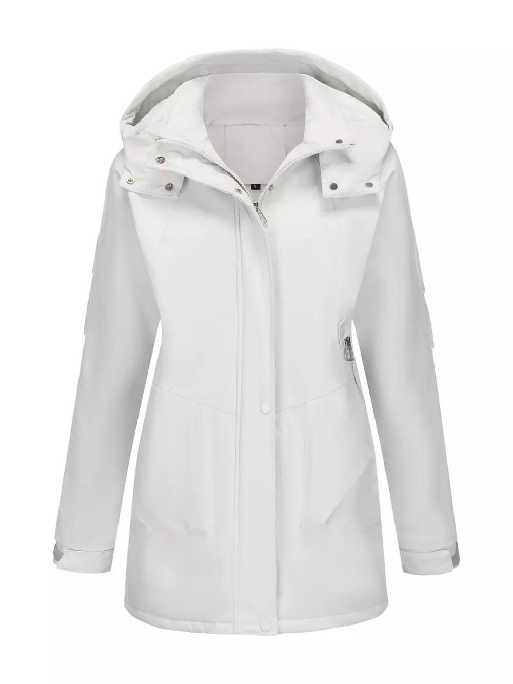 Full Size Hooded Mid-Length Windproof Outerwear Plus Size, image 25