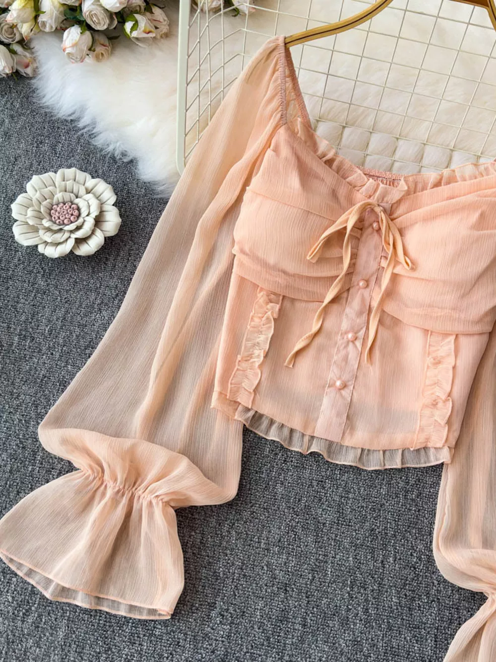 Frill Flounce Sleeve Blouse, image 9