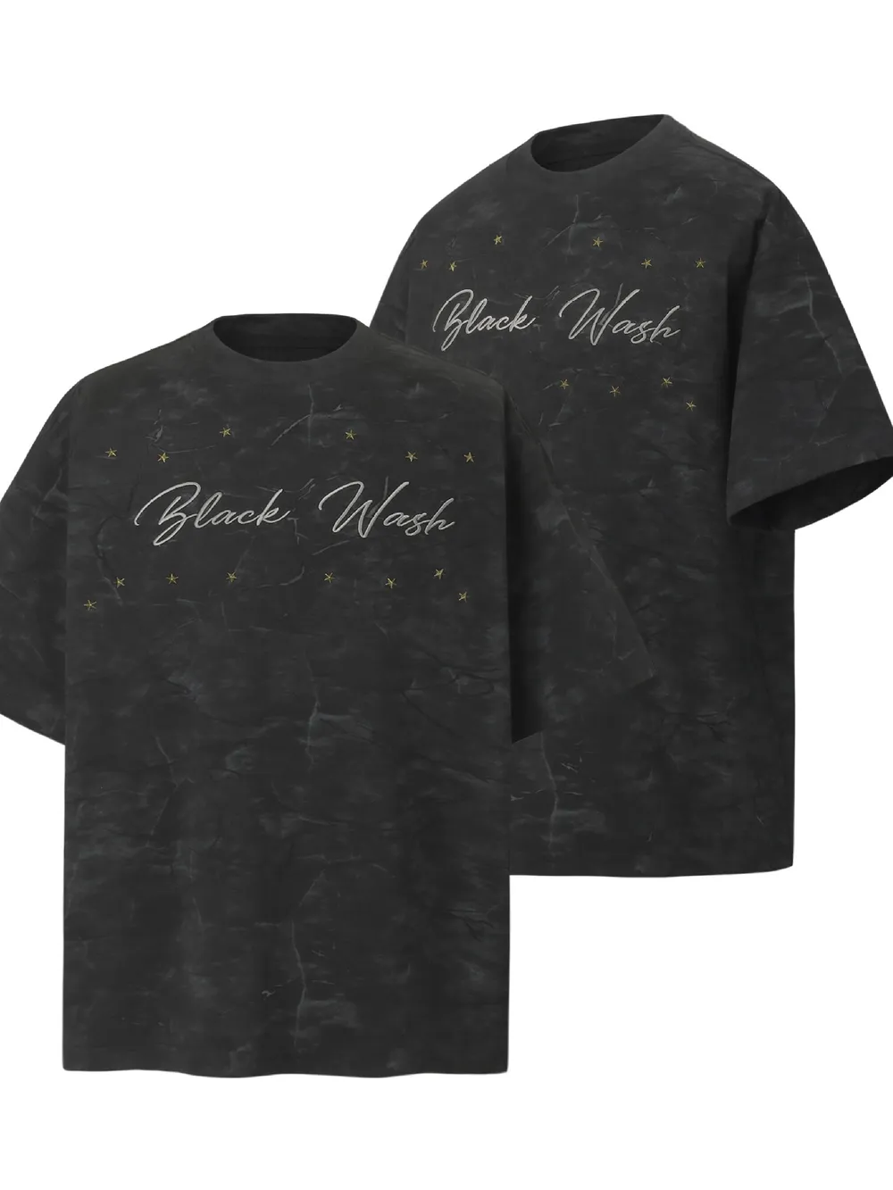 Men's Stars Round Neck Oversized T-Shirt, image 3