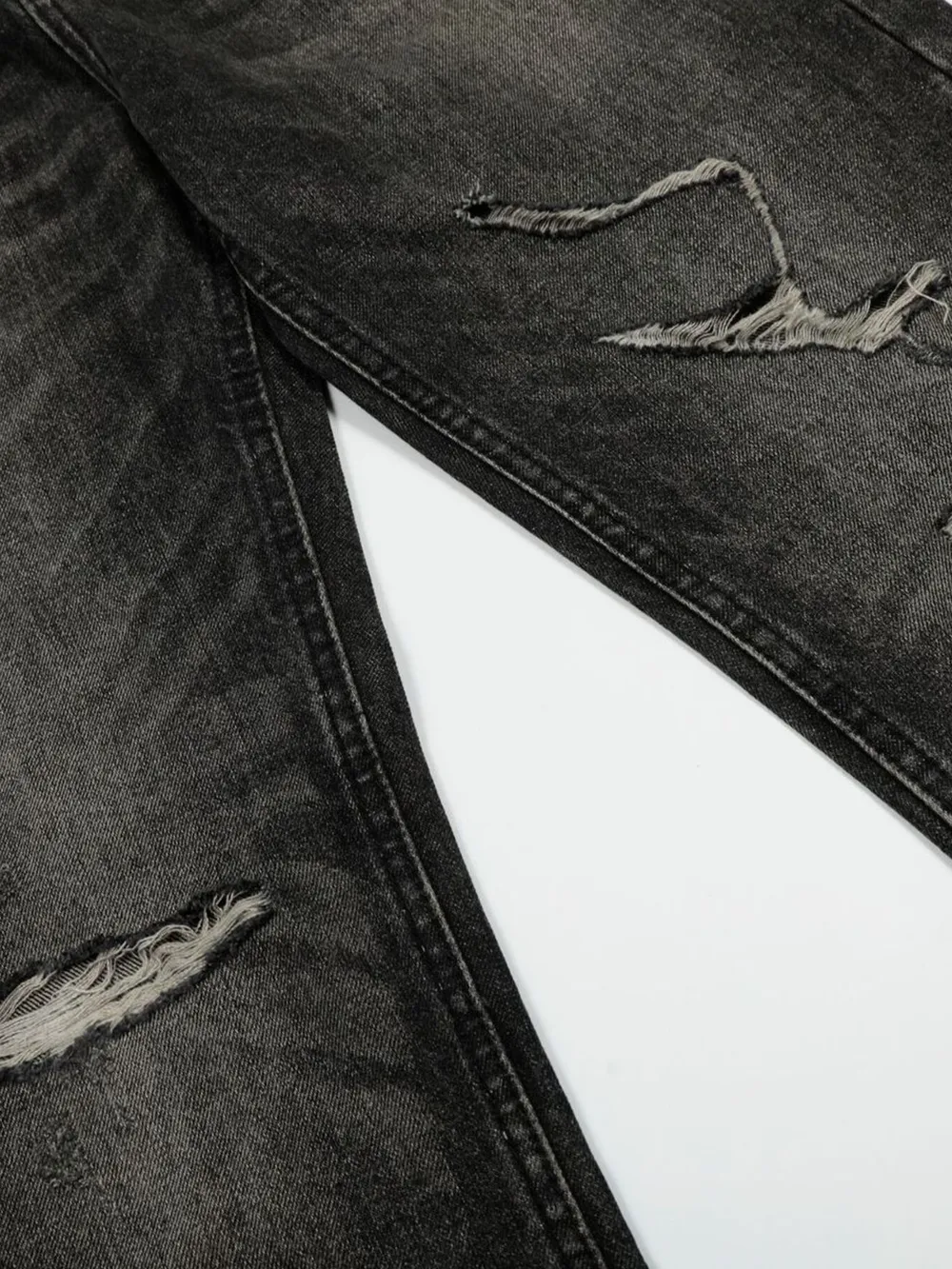 Men's Distressed Washed Straight Jeans, image 5