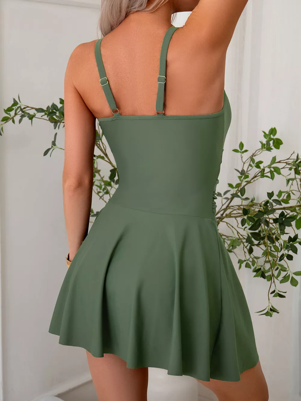 Mesh Panel Scoop Neck One-Piece Swimsuit, image 16