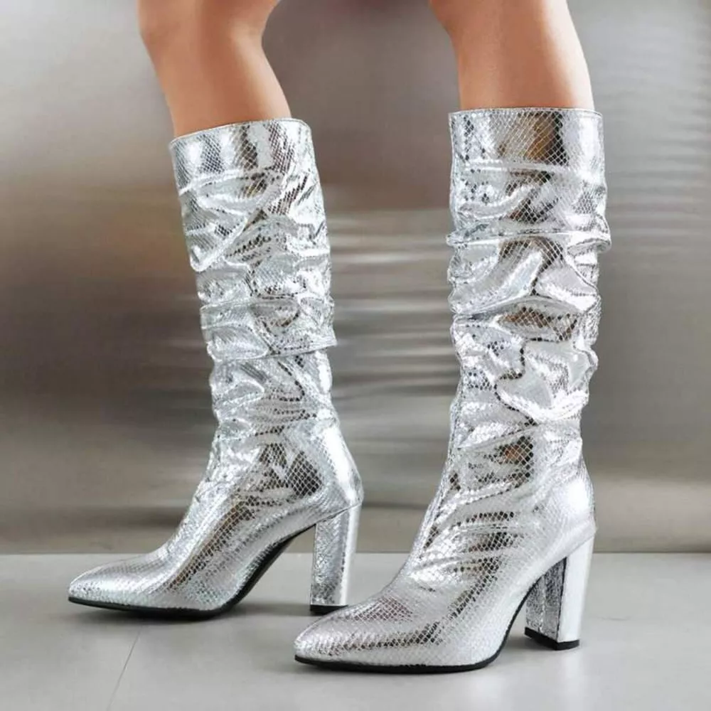 Point Toe Block Heels Boots, image 3