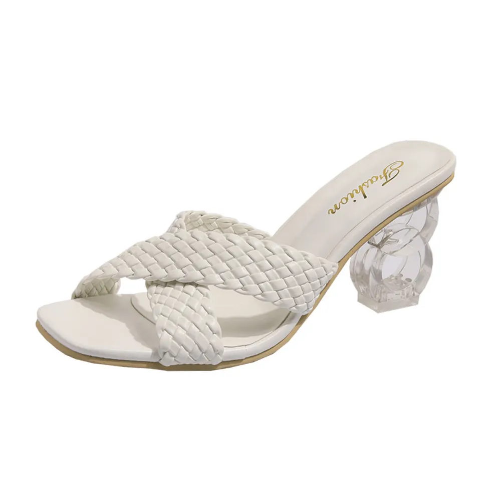 Crisscross Block Heel Sandals, image 9