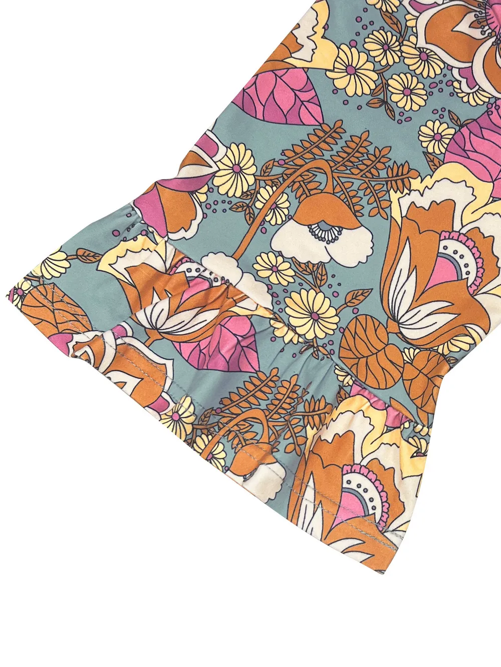 Printed V-Neck Tiered Dress, image 2