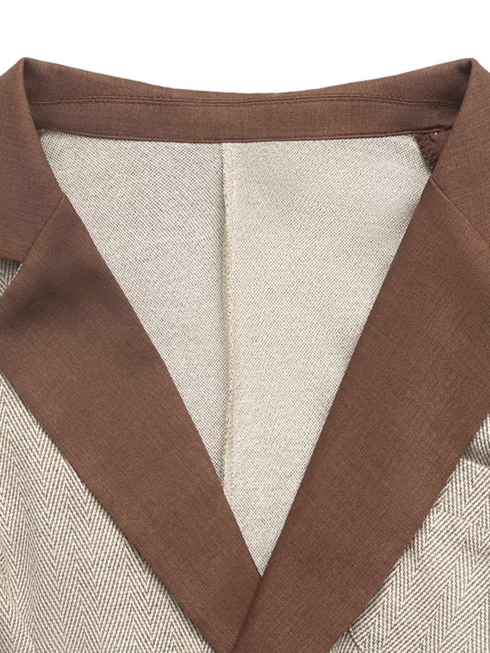 Pleated Patchwork Blazer Belt Dress, image 8