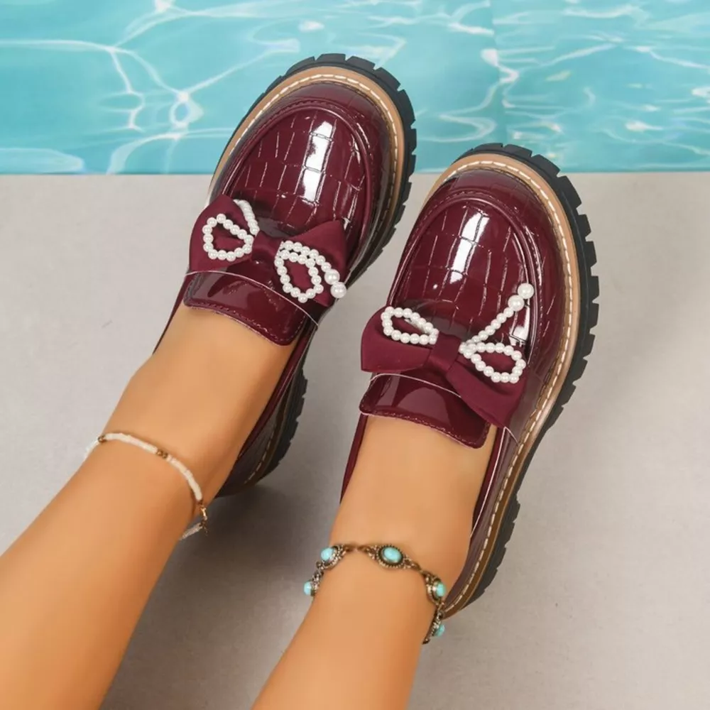 Round Toe Platform Loaferss, image 11