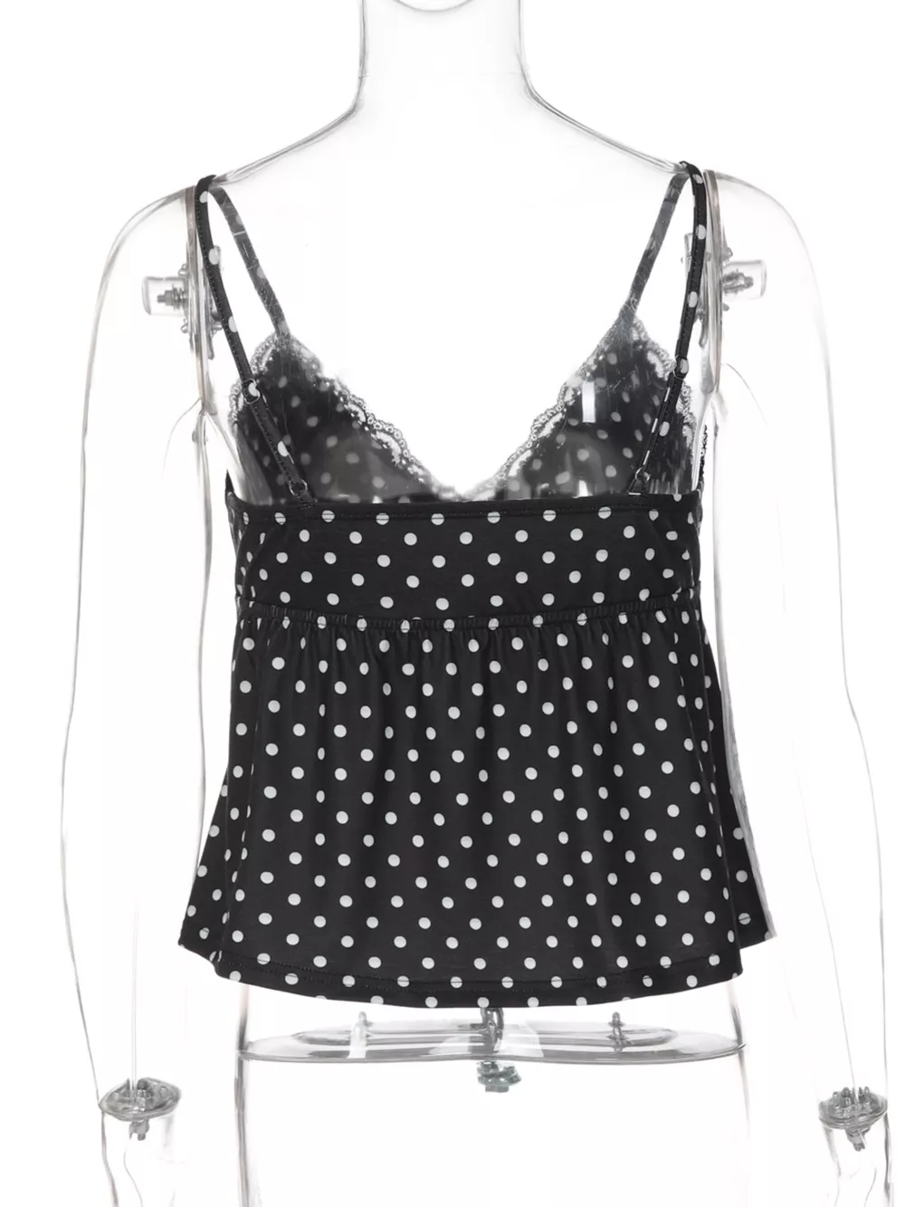 Polka Dot Lace Trim Cami, image 8