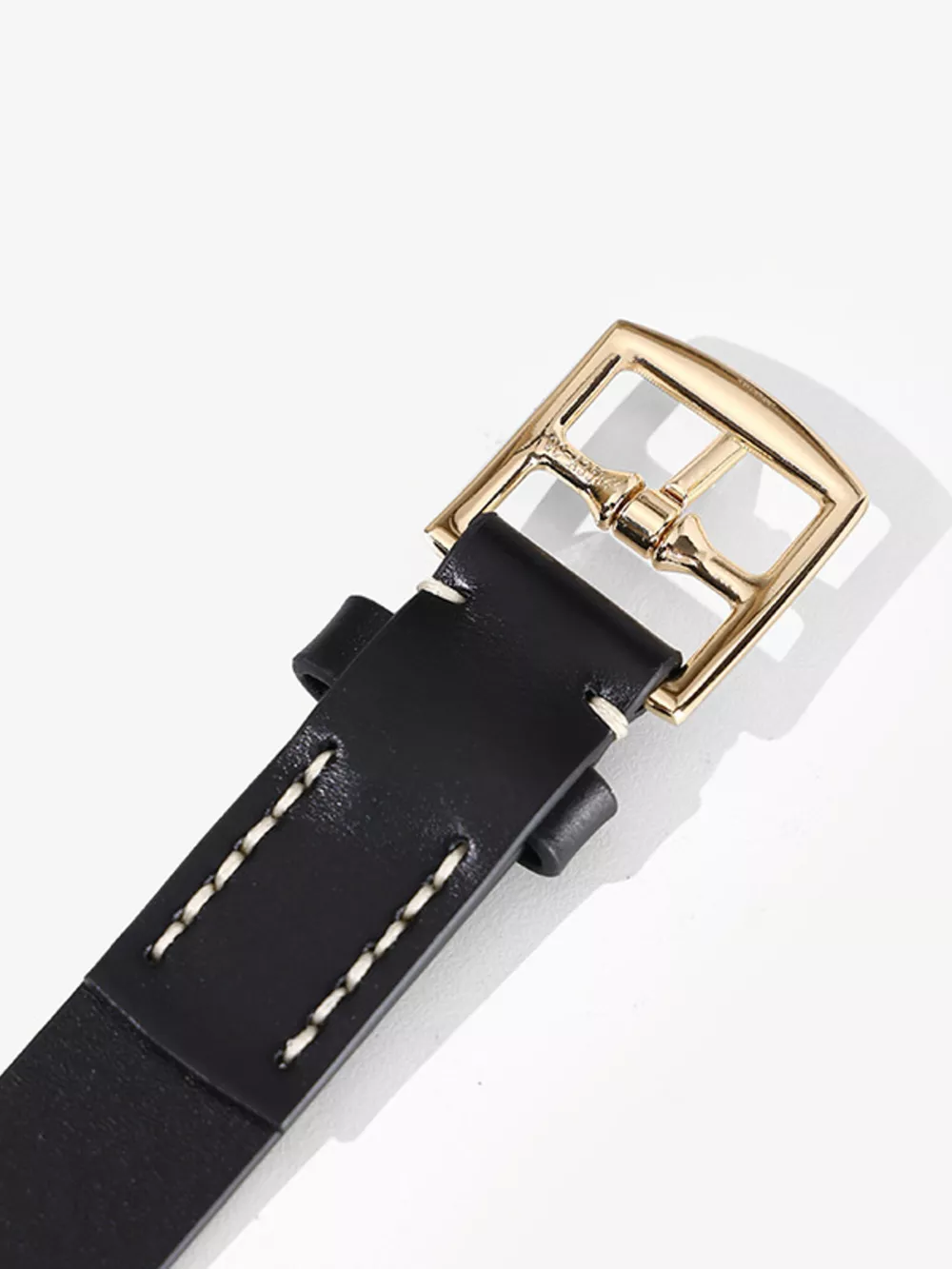 Leather Belt with Golden Buckle, image 3