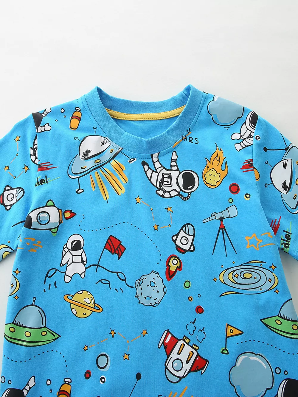 Children's Astronaut Print Tee & Shorts Set, image 3