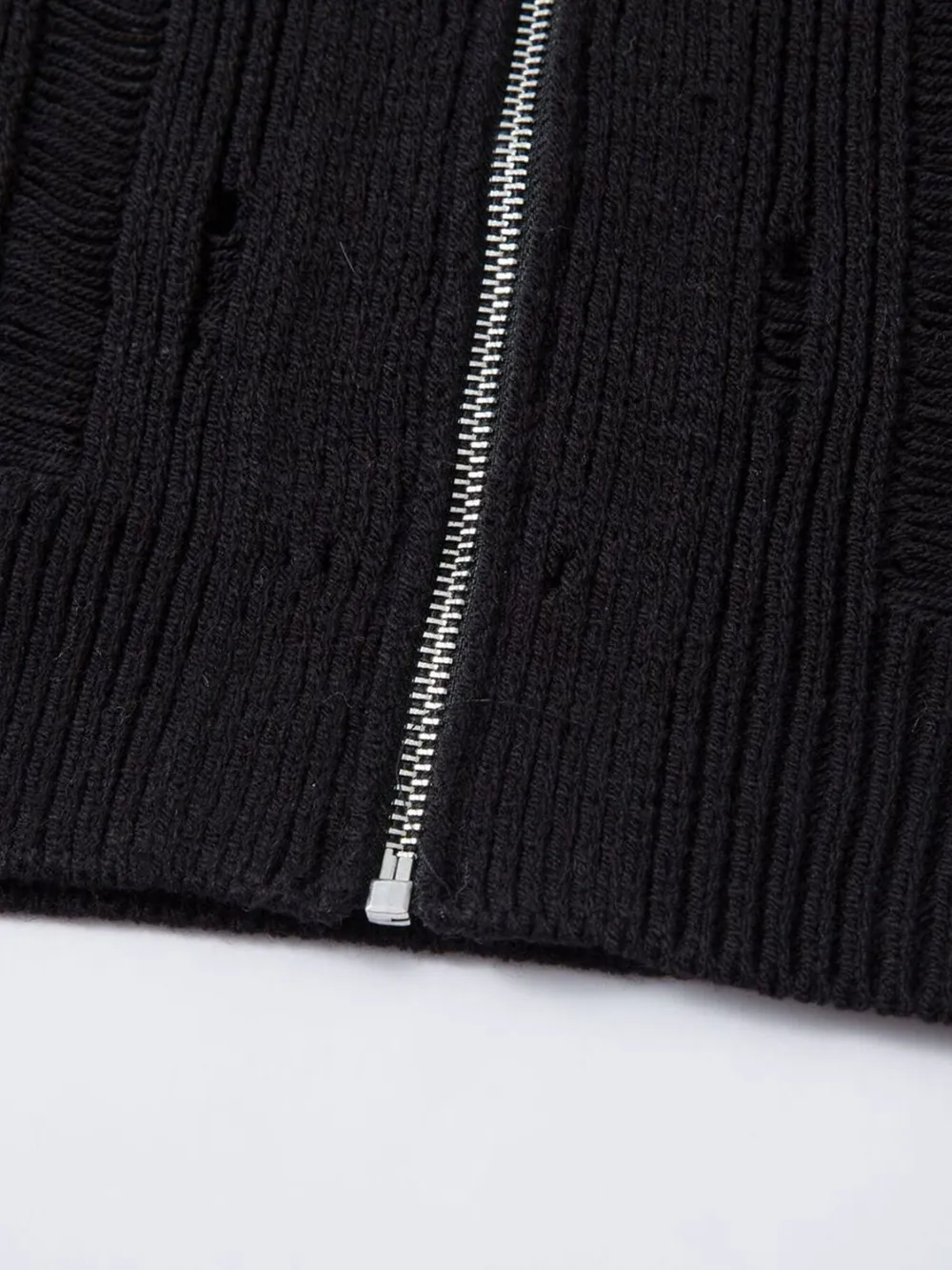 Men's Zip Up Openwork Cardigan, image 16
