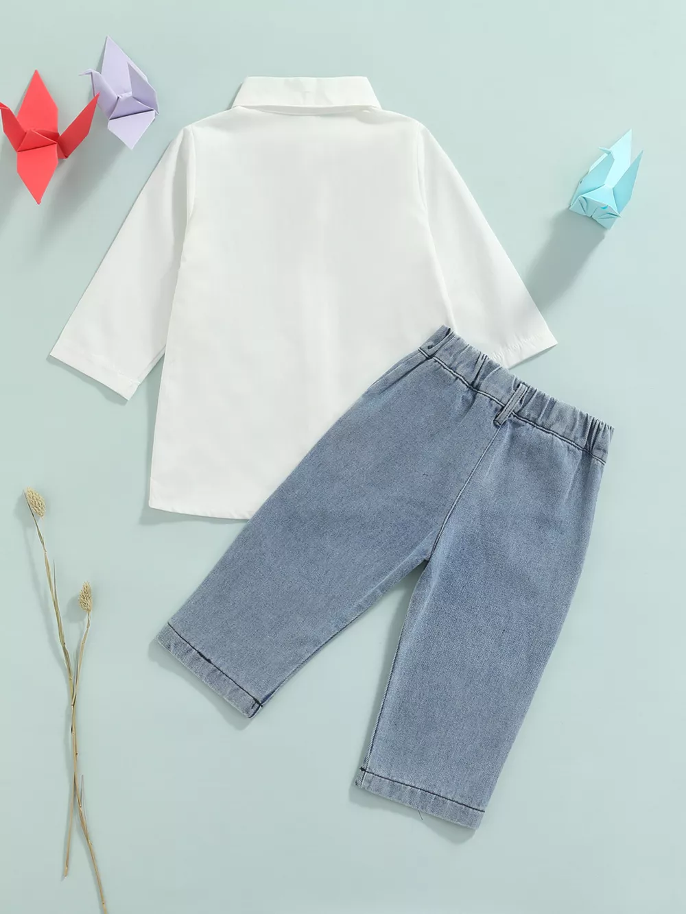 Children's Button Up Shirt and Jeans Set, image 4