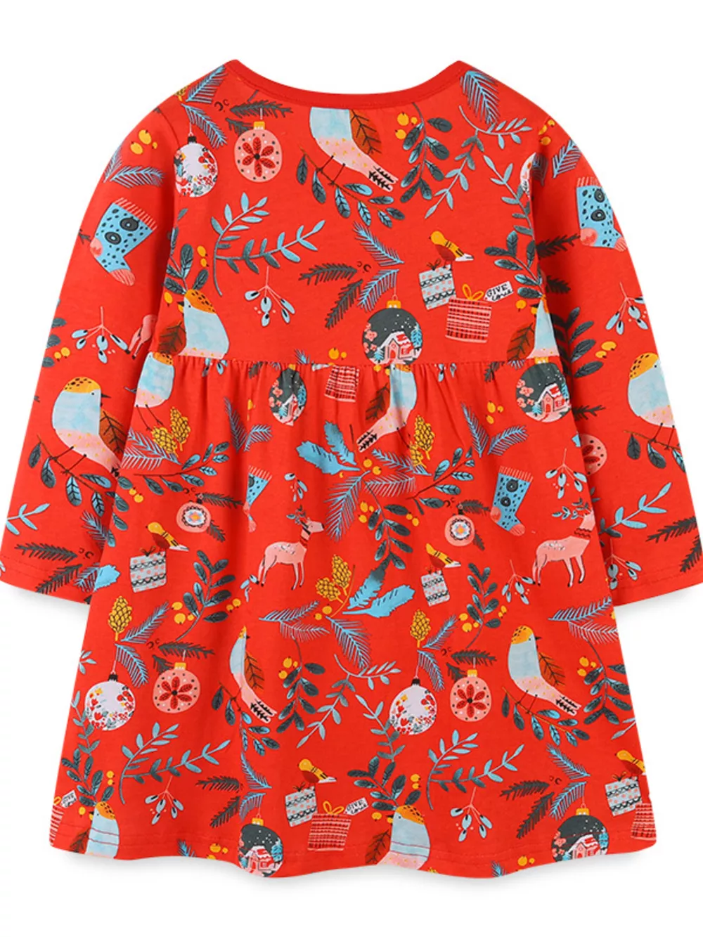 Children's Christmas Print Long Sleeve Dress, image 3