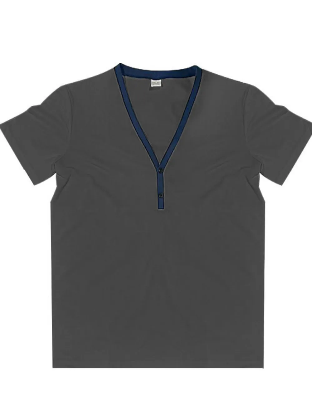 Men's Full Size V-Neck Short Sleeve T-Shirt with Contrast Trim Plus Size, image 5