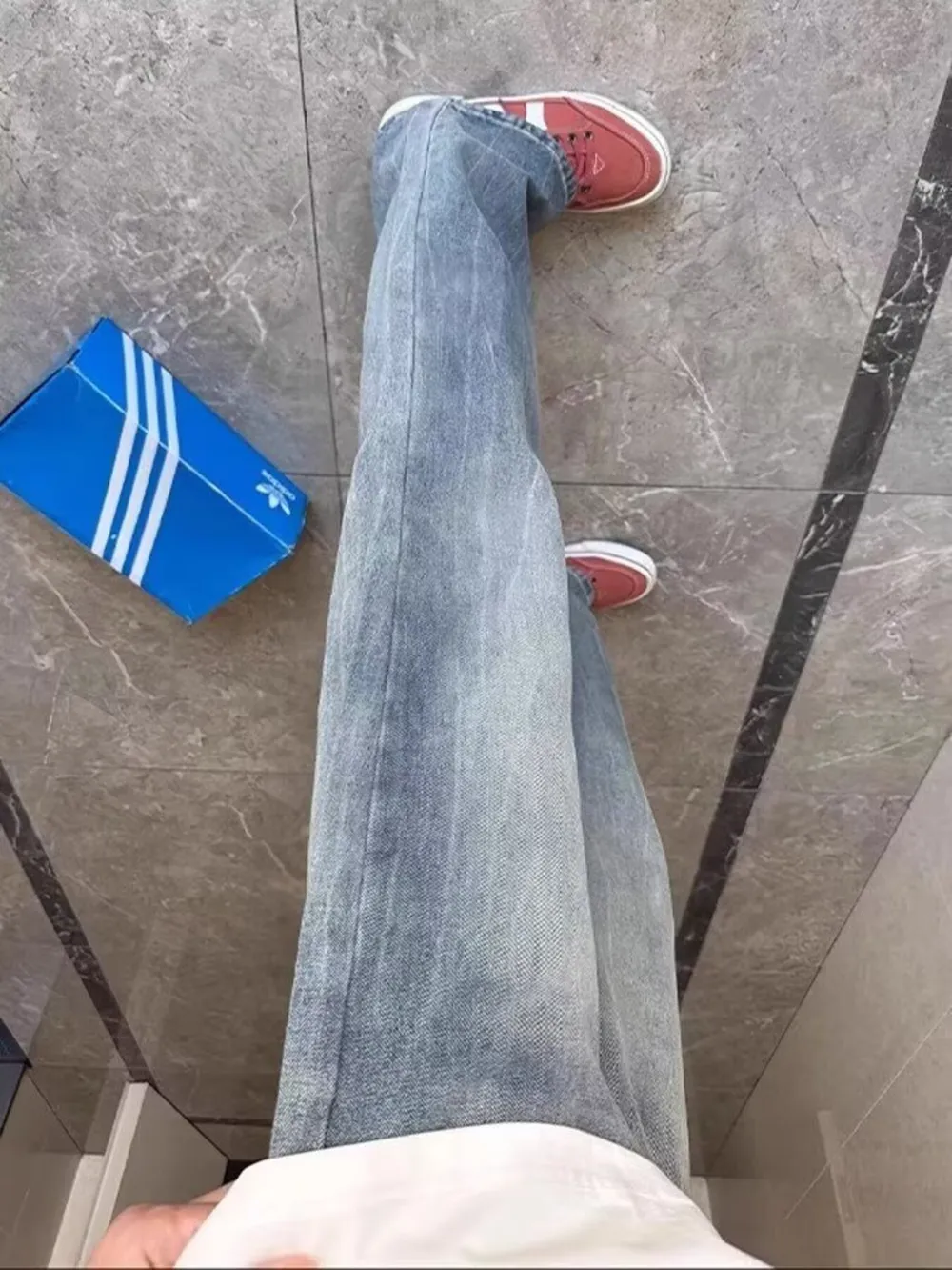 Men's Full Size Vintage Wash Straight Leg Jeans Plus Size, image 3
