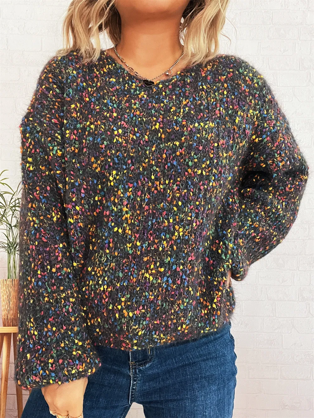 Colorful Long Sleeve Sweater, image 16