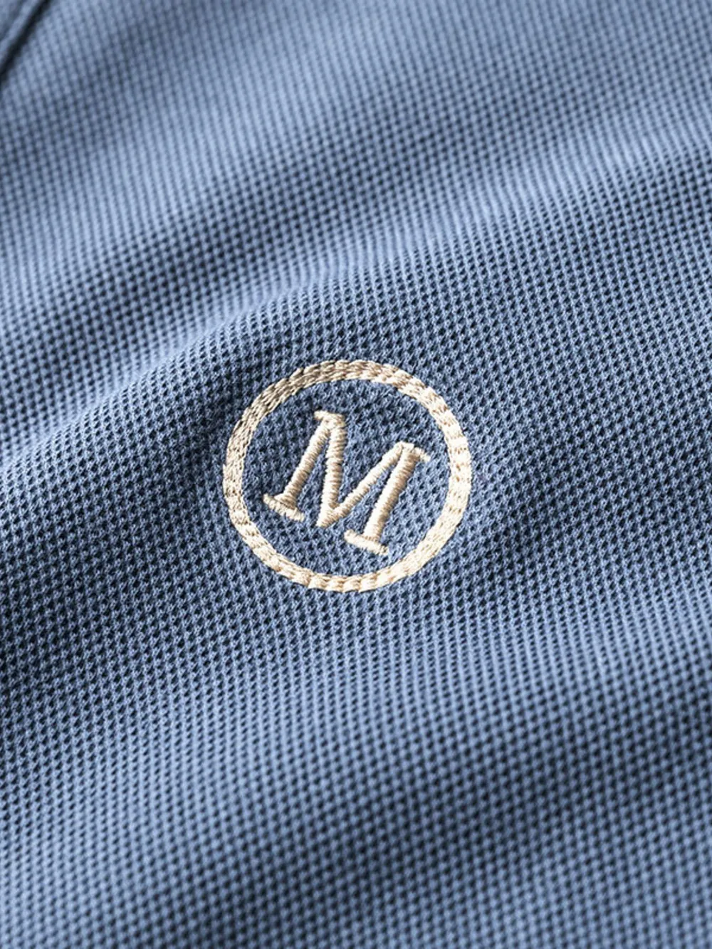 Men's Plus Size Long Sleeve Embroidered Polo, image 5