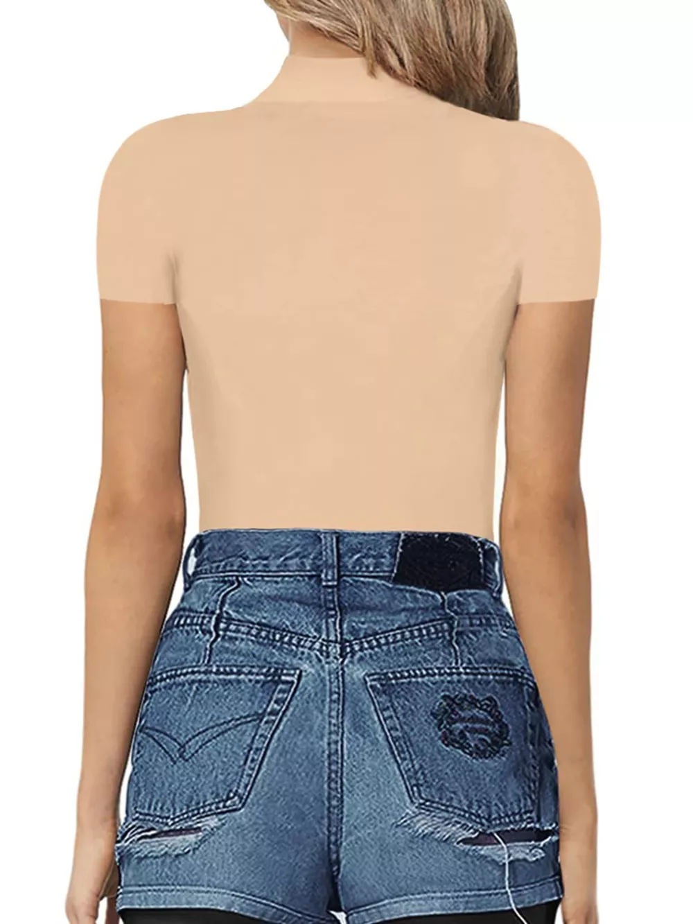 Mock Neck Short Sleeve Bodysuit, image 18