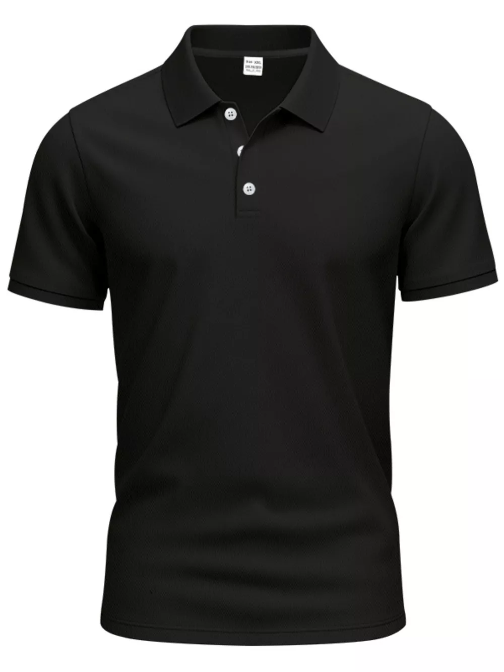 Men's Full Size Button Detail Short Sleeve Polo Plus Size