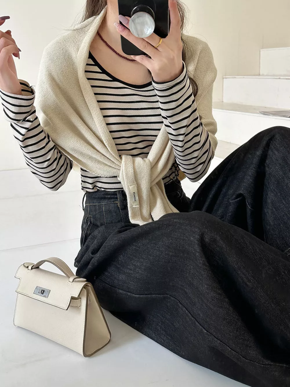 Knitted Solid Color Scarf, image 8