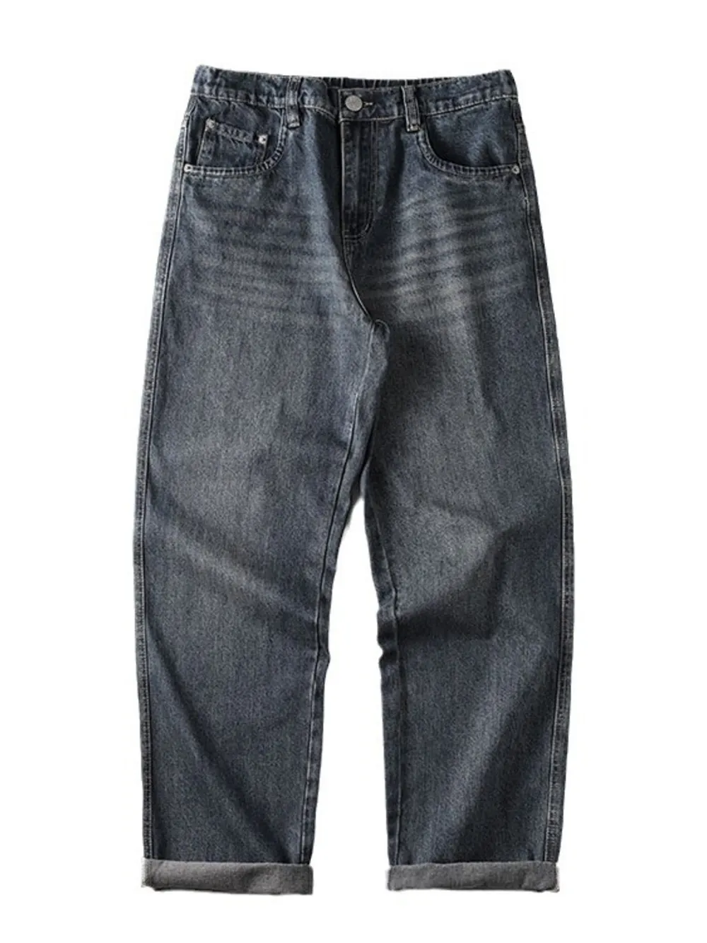 Men's Vintage Wash Wide Leg Jeans, image 3