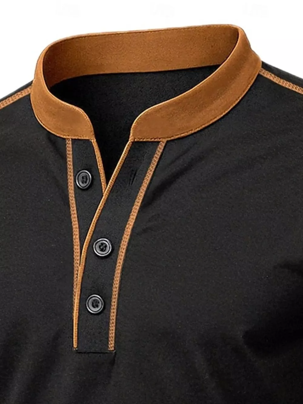 Men's Full Size Casual Button Detail Short Sleeve T-Shirt Plus Size, image 4