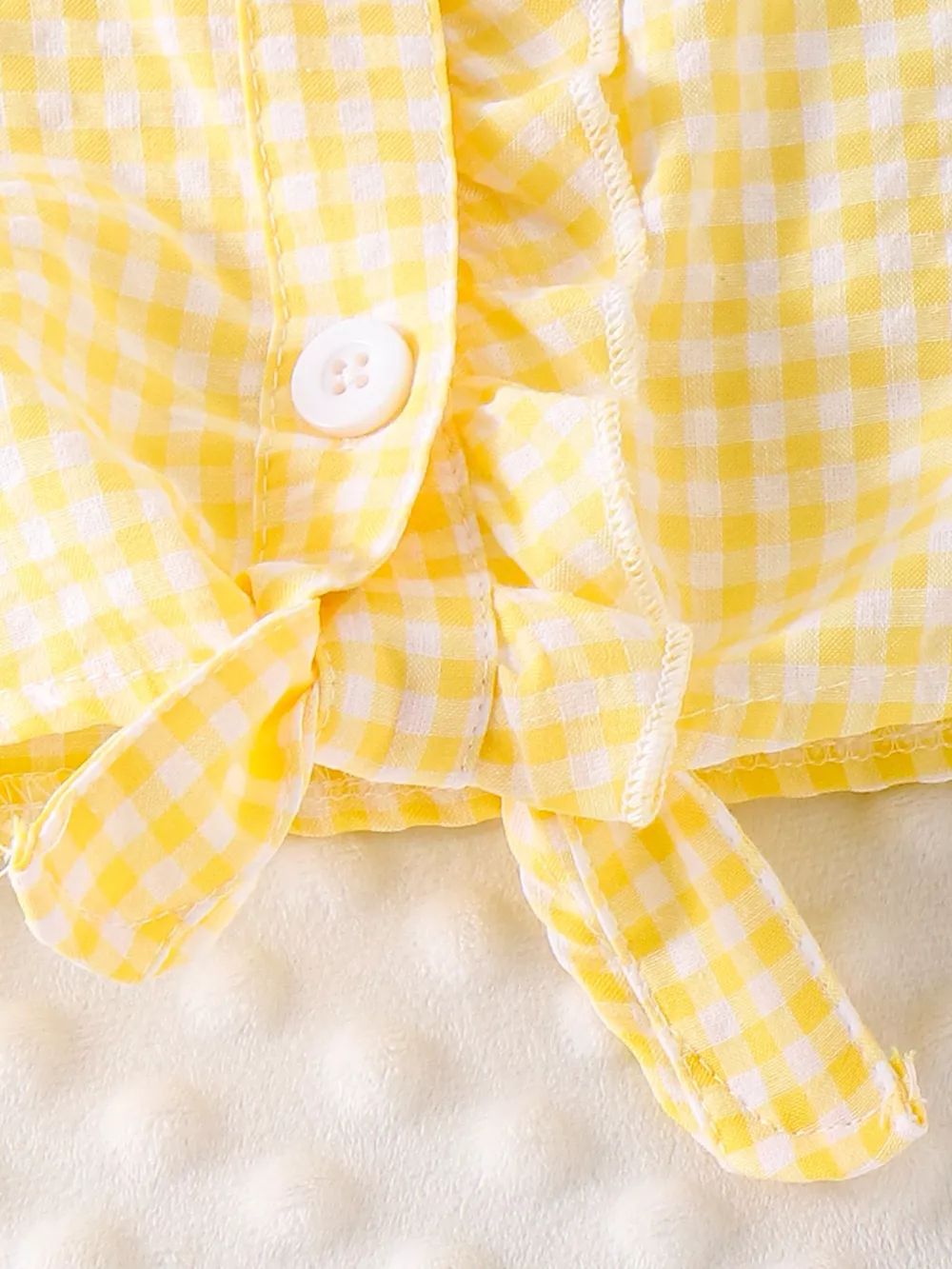 Children's Gingham Ruffle Collar Sleeveless Shirt, image 5