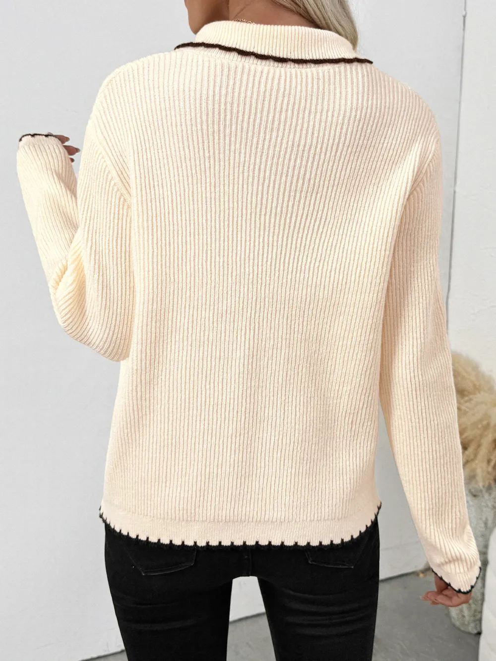 Tie Front Long Sleeve Cardigan, image 7