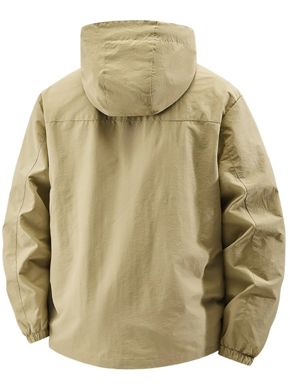 Men's Plus Size Lightweight Hooded Windbreaker Jacket, image 3