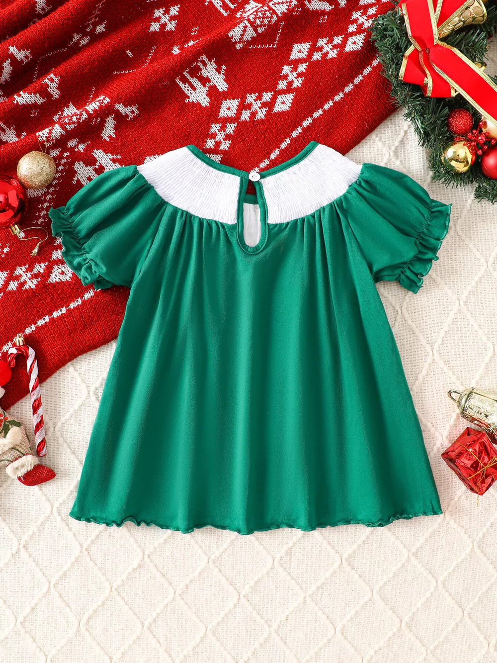 Children's Christmas Embroidered A-Line Dress, image 2