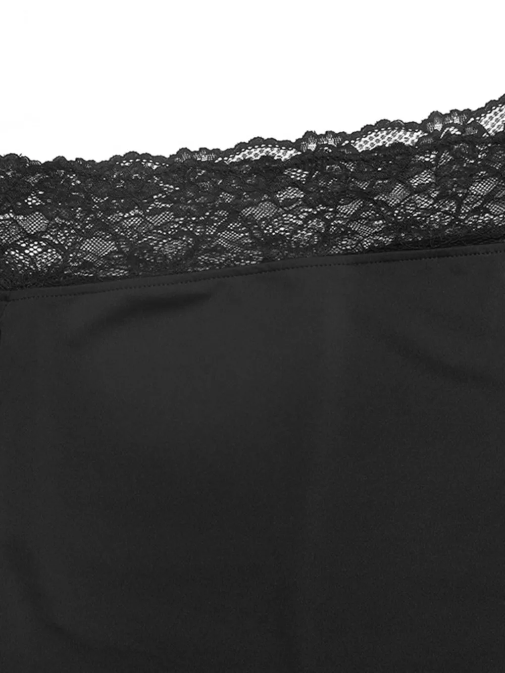 Lace Trim One Shoulder Bodysuit, image 2