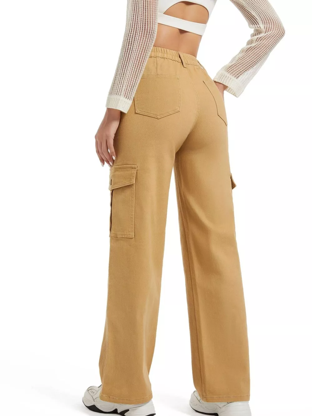 High-Waisted Cargo Jeans, image 26