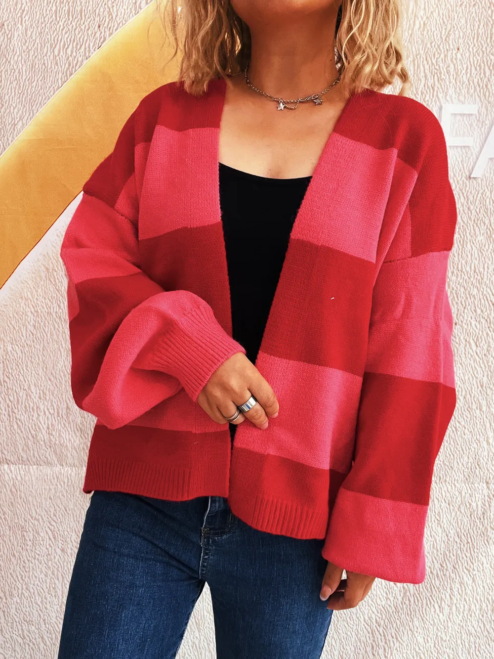 Color Block Open Front Cardigan, image 22