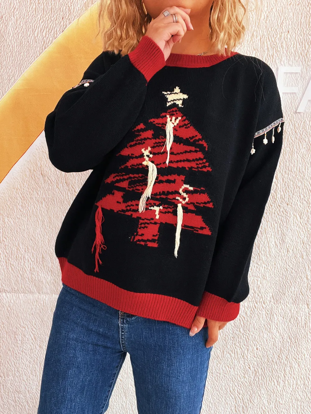 Christmas Tree Long Sleeve Sweater, image 12