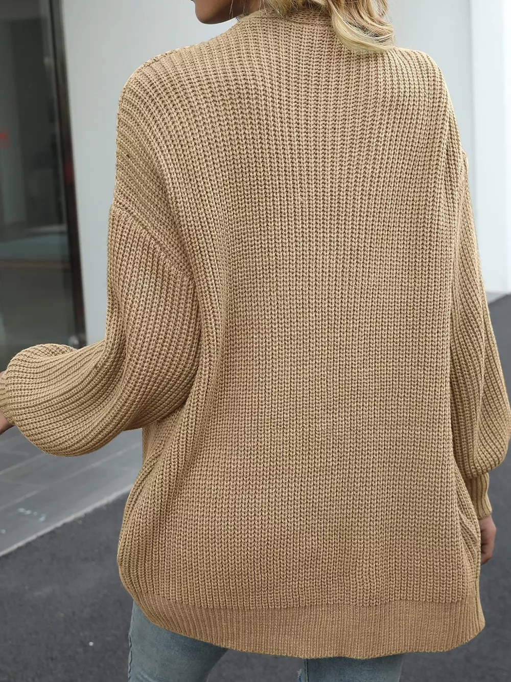 Open-Front Chunky Knit Cardigan, image 5